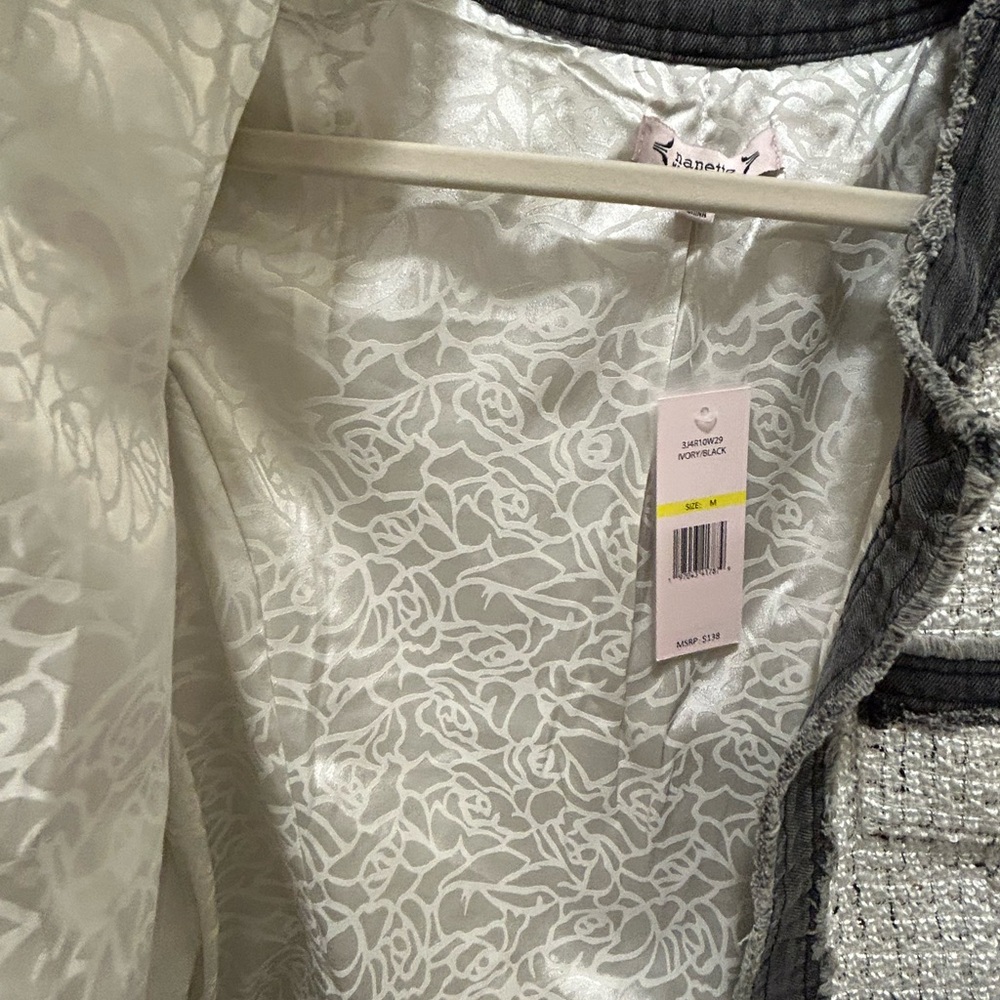 Nanette Lepore Ivory/Black Tweed - NWT - Picture 7 of 11